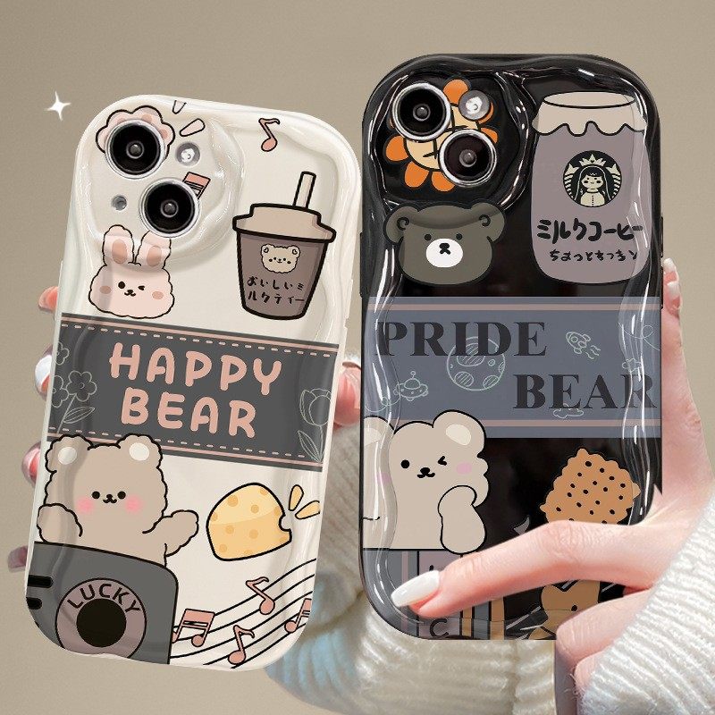 cxk适用苹果17promax手机壳iPhone13可爱音响小熊16卡通防摔15新女款