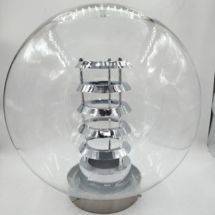 直径350mm35cm35厘米透明塑料球罩灯罩配不锈钢平底座，5层反光塔