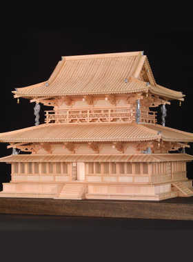 日本木制手工拼装小林工艺1/50法隆寺金堂立体益智模型礼物玩具