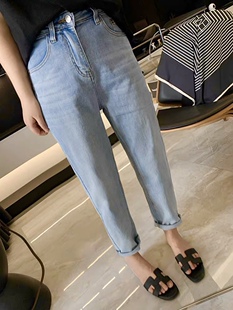 阿雅 冰丝柔软舒适透气老爹裤 十三行牛仔裤