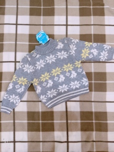 婴姿坊专柜正品 百分之百纯棉毛衣帅气有型