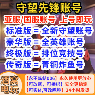 守望先锋排位全英雄竞技账号国服亚服定段白号网易游戏暴雪战网