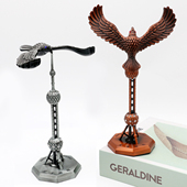 平衡鹰重力鸟摆件家居客厅装 饰东方明珠塔金属玩具上海旅游纪念品