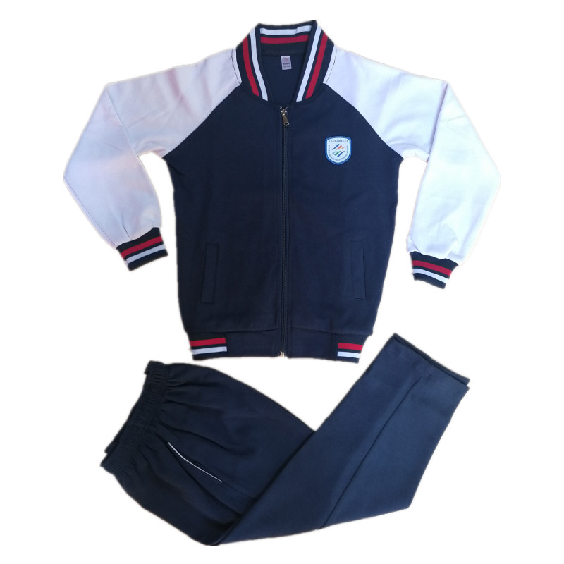 新品东莞松山湖第二小学秋冬季男女运动加绒外套长裤校服套装促销