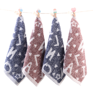 10条装 20cm口水巾 纯棉深色小方巾全棉厚洗脸巾AB纱幼儿园儿童20