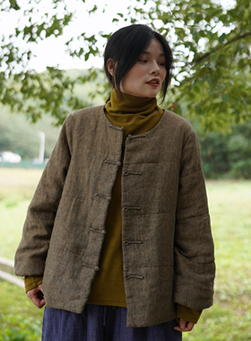 如眸原创设计色织手工盘扣棉衣ZQ57012