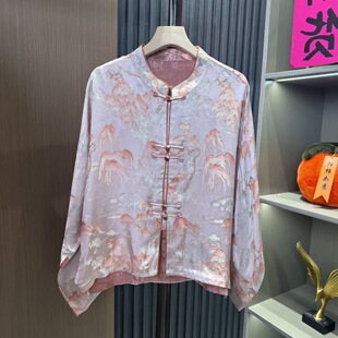 香云纱上衣 宽松显瘦长袖 新中式 复古盘扣风显气质春夏季