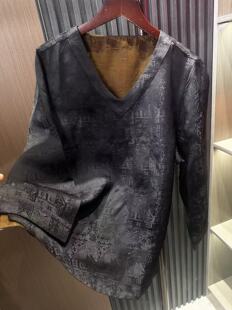 V领长袖 新中式 新款 百搭夏季 上衣女 国风时尚