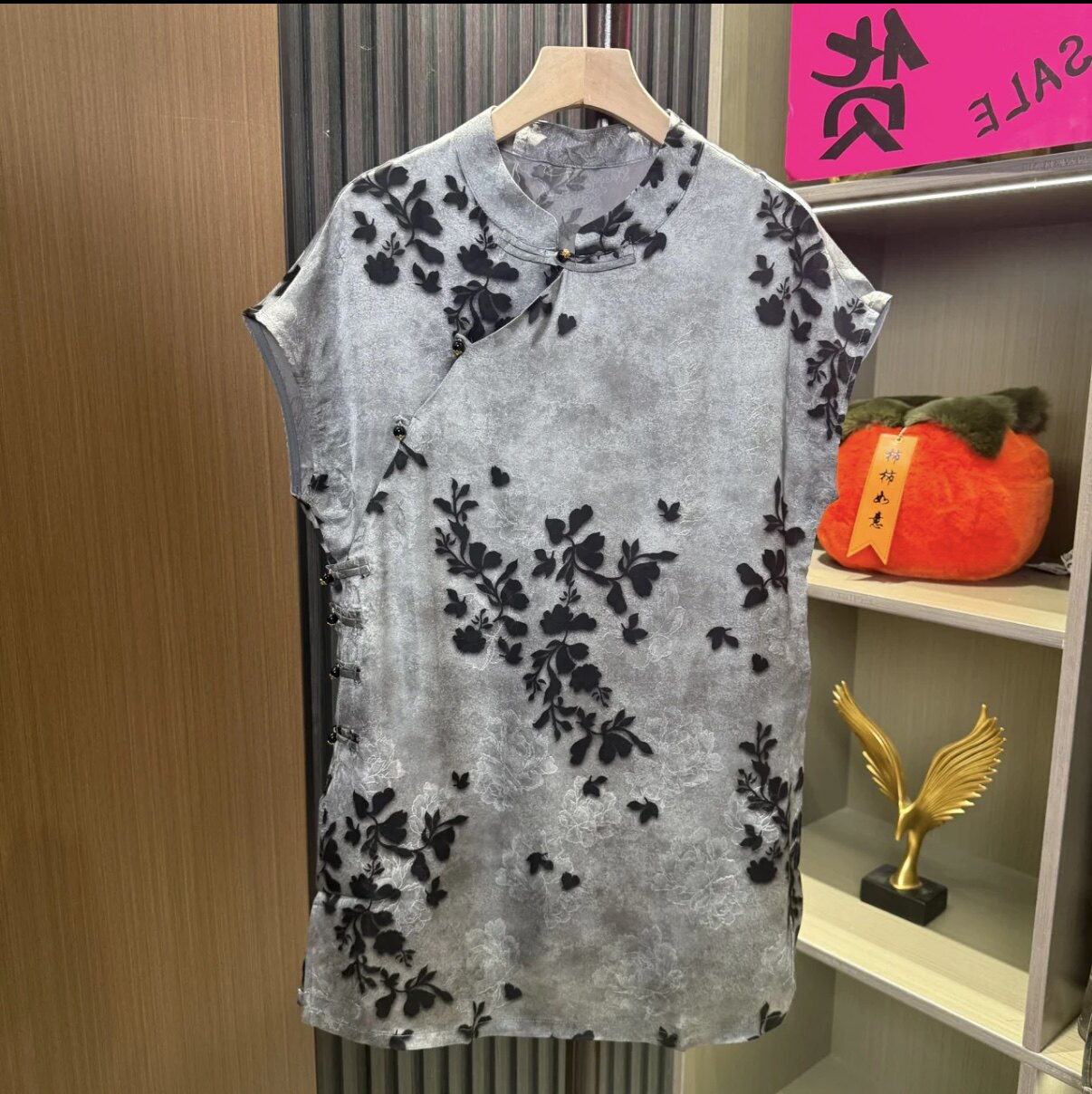 新中式国风显气质上衣女夏新款盘扣宽松无袖中式风衬衫