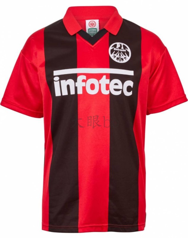 德甲国复古足球衣intracht frankfurt法兰克福1982 retro triko
