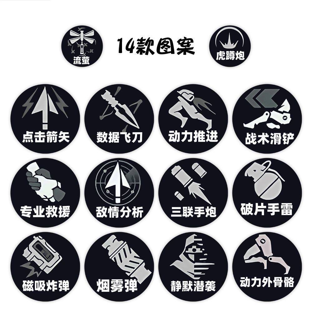 爆款三角洲干员技能图标卷卷贴创意ins热门游戏周边贴纸diy手账