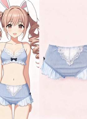 40R2小葱内衣日系飞边粉棉蝴蝶结三角裤少女心内裤二次元胖次纯色