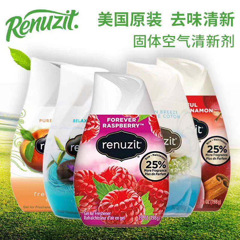 美国进口Renuzit蕊风瑞娜特固体空气芳香清新剂除臭环保去味198克
