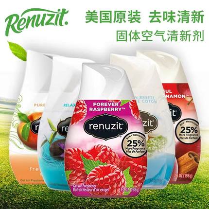 美国进口Renuzit蕊风瑞娜特固体空气芳香清新剂除臭环保去味198克