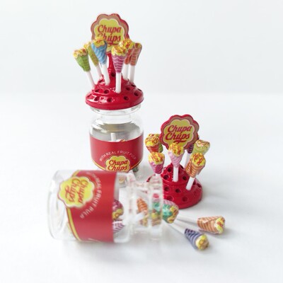 迷你玩具娃屋微缩食玩小布兵人OB杂货零食场景珍宝珠棒棒糖模型