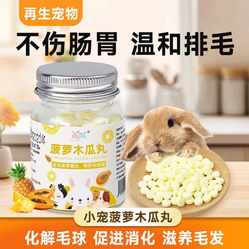 美毛除臭兔兔爱吃零食菠萝木瓜丸