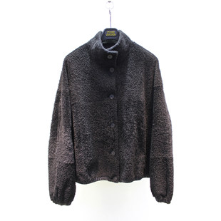 Zoehope 进口珍珠卷小奶羔拉贡羊皮毛一体立领短款皮草外套女新款