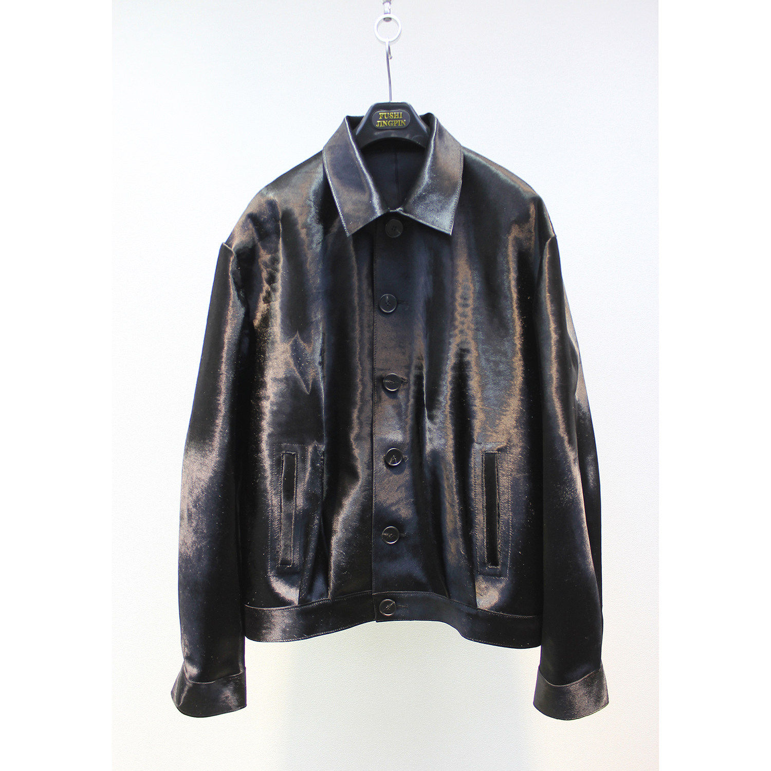 Zoehope 新西兰进口胎牛皮毛一体时尚复古港风夹克皮草外套男士