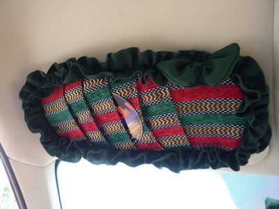 女士美式花边汽车内车顶遮阳板套CD夹遮阳板CD包碟片套 单个