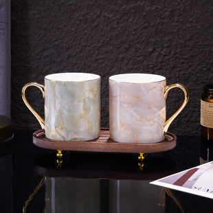 高级感轻奢漱口杯结婚牙刷杯情侣牙缸杯卫生间洗漱杯高颜值刷牙杯