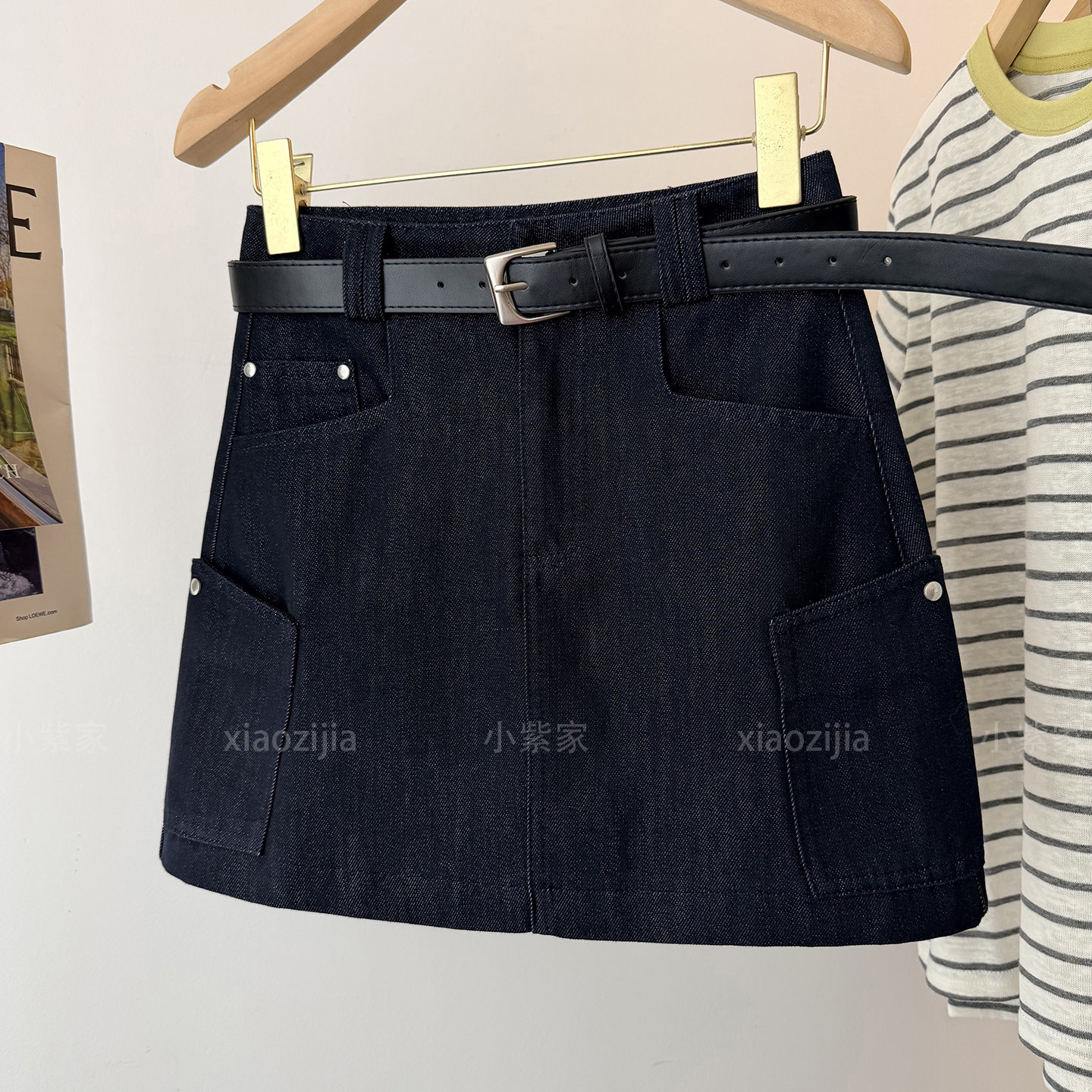 高腰a字天丝牛仔棉修身显瘦小个子包臀半身短裙女夏季薄2026新款