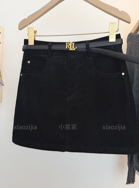 黑色灯芯绒半身裙女春秋包臀短裙
