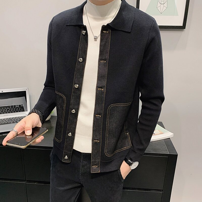 921 P95  春秋款男生常规毛衫外套针织衫图片