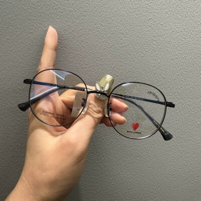 川久PLAYCOMME镜框架经典圆框眼镜架近视可配平光镜复古文艺钛架