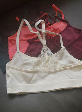 女士胸罩文胸运动纯色 美背内衣性感无钢圈背心式全罩杯无痕夏季