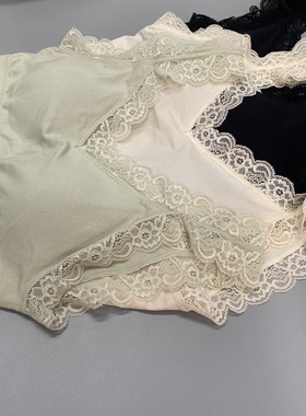 包邮 超级舒服 蕾丝超美居家文胸女士内衣内搭背心式V背领美背