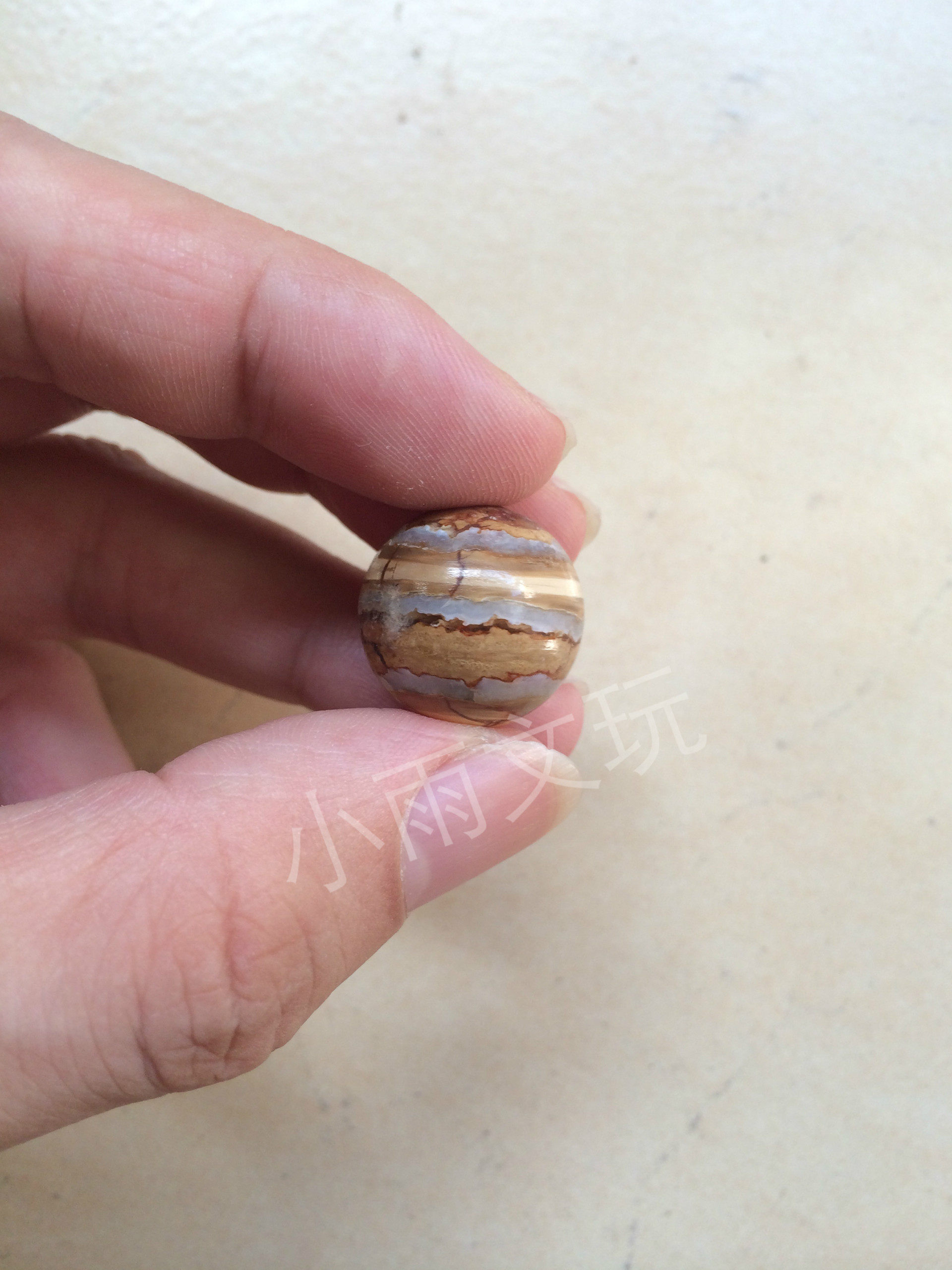 天然原色猛犸槽牙猛犸臼齿圆珠12/14/16/18/20/22mm散珠多宝配珠