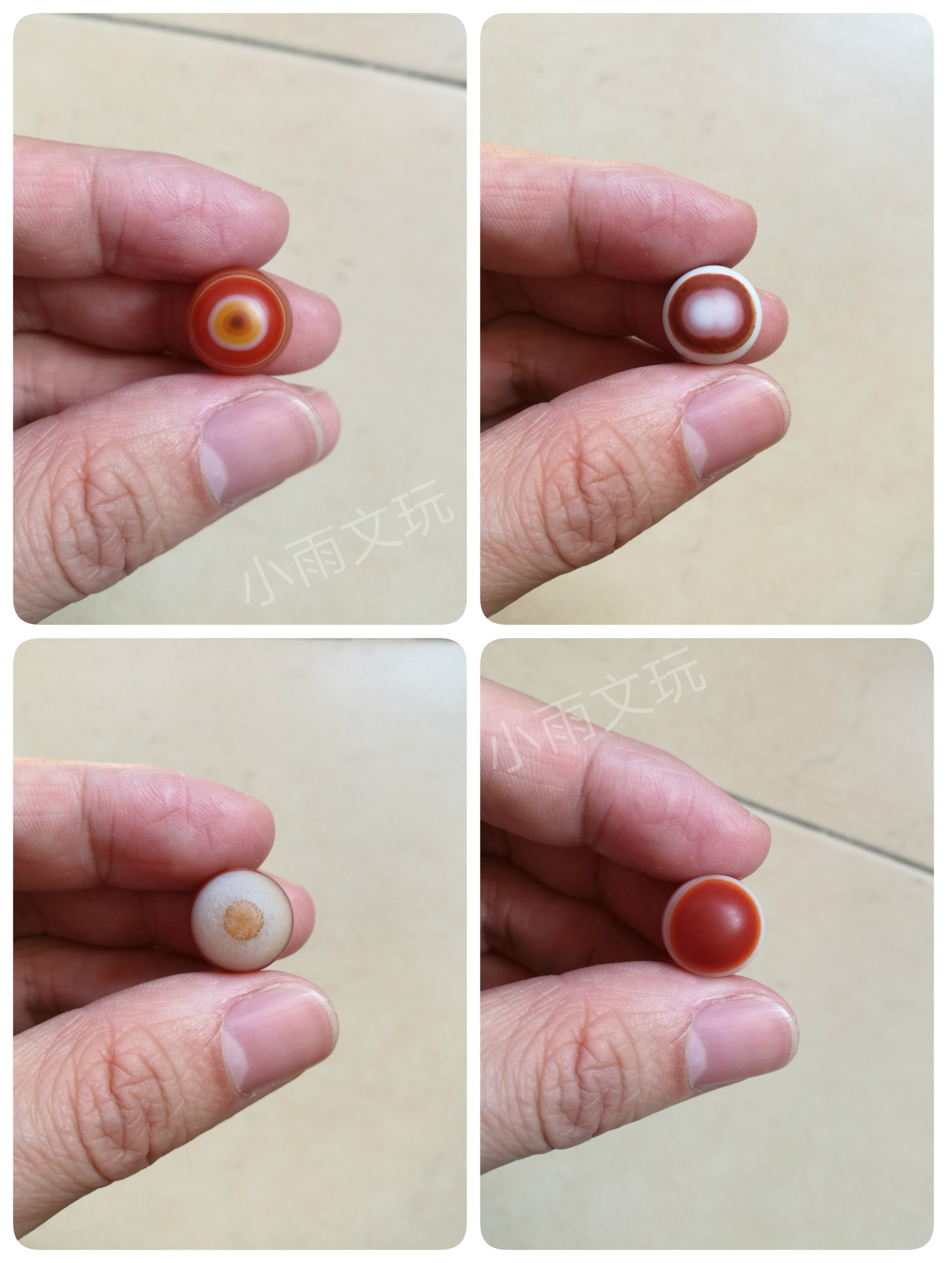 天然1.4一线药师缠丝红玛瑙14mm圆珠天眼珠多宝天珠对珠散珠羊眼