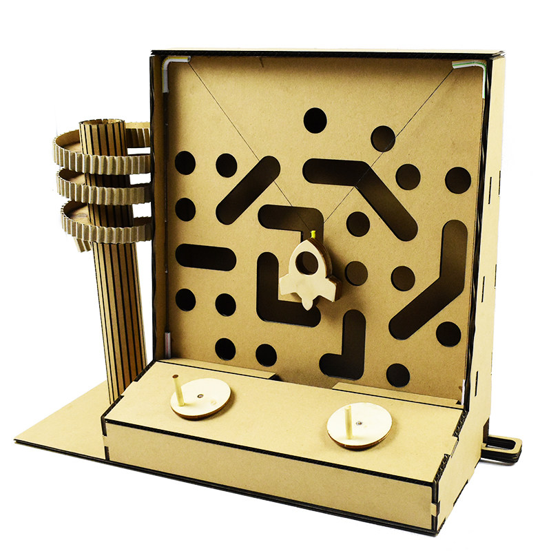 创客g坊 手工制作 纸板diy游戏  拉线迷宫  环创玩具 纸板创意