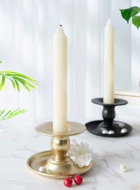 严选跨境欧美家居玄关装饰candlestick简约现代餐桌摆设金属烛台