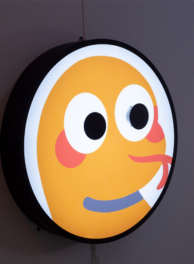 大眼睛旋转灯箱户外会动的灯箱防水网红店打卡小红书爆款亚克力灯