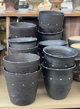 中古风复古陶泥花盆多肉植物陶土老桩盆花店民宿小号粗陶土培花器