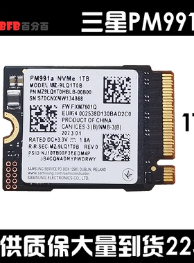 Samsung/三星 1TB PM991a 2230 Steam Deck游戏机硬盘