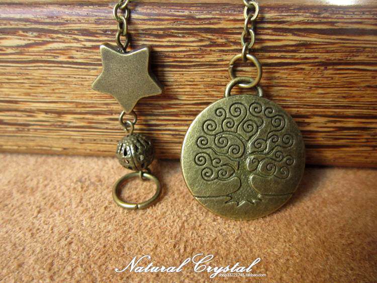 bytime 怀旧古青铜色双面生命之树灵摆链