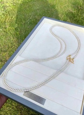 高级感长珍珠贝珠毛衣链秋冬长款珍珠项链女款长baby珠项链OT扣链