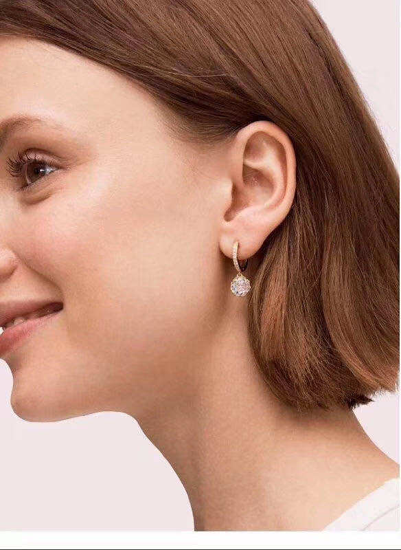 【wawo】欧美外贸原单珍稀库存 简约百搭超闪锆石 大牌耳钉耳环