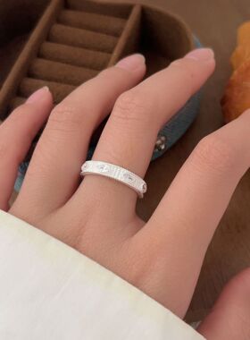 持恒S925纯银恶魔之眼戒指女小众时尚简约指环开口可调节高级感潮