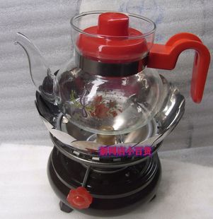 吉发 酒精炉 可调防风罩野营 茶炉 耐火玻璃壶 方便携带 配玻璃壶