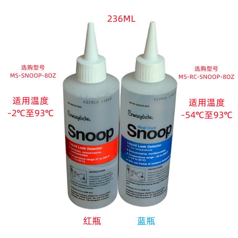 世伟洛克 MS-RC-SNOOP-8OZReal Cool Snoop??检漏液, (236 mL) 瓶