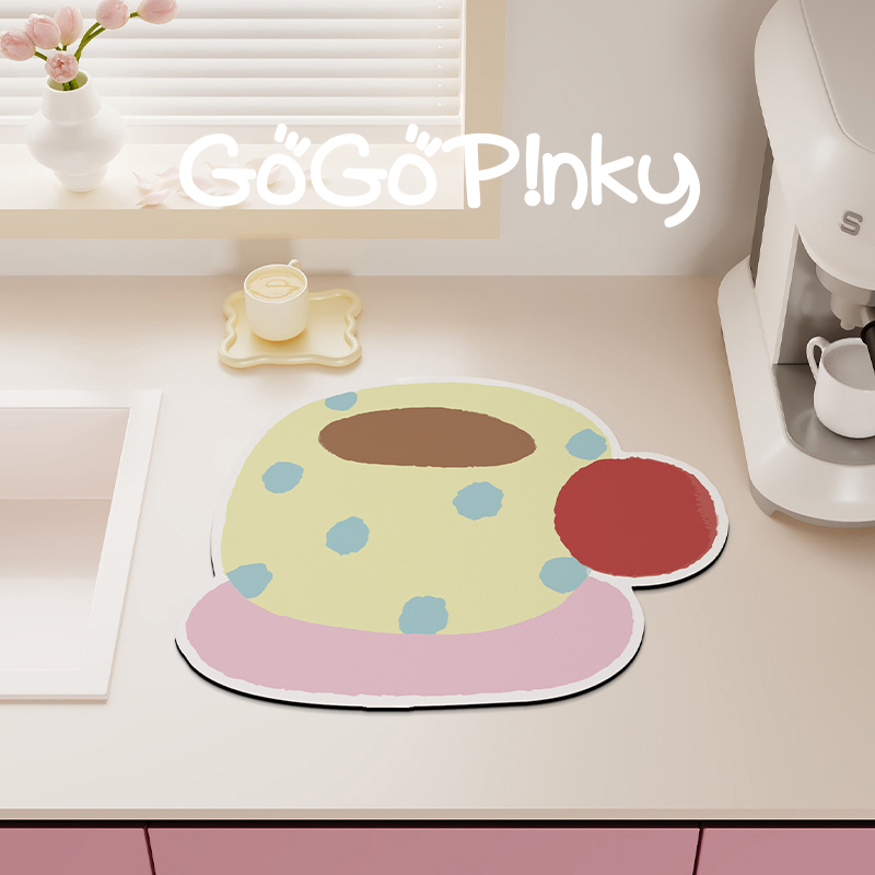 创意可爱韩系家用厨房台面沥水垫碗盘干燥垫吧台桌面吸水隔热餐垫