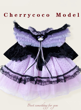 CHERRYCOCO女童公主裙秋冬新款女宝宝萝莉裙重工翅膀连衣裙生日裙