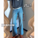 高腰显瘦微喇裤 2025新款 复古宽松百搭四面弹九分直筒牛仔裤