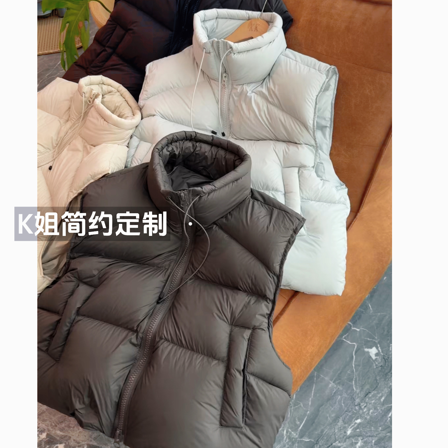 2025新款百搭立领90白鸭绒保暖羽绒马甲女春秋宽松显瘦背心上衣