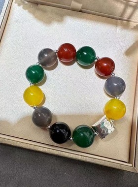 韩国新款时尚轻奢彩色串珠手链