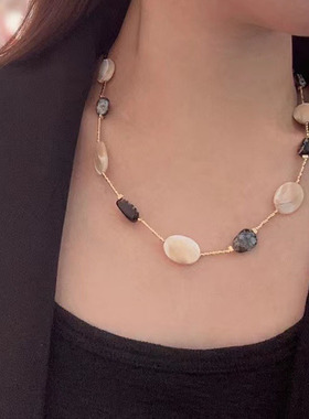 小众轻奢毛衣链ZHAZHA天然贝壳