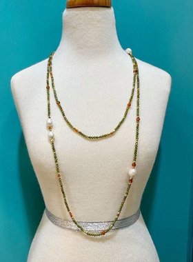 ZHAZHA韩国新款时尚简约百搭小众设计感猫眼石项链女高级感锁骨链